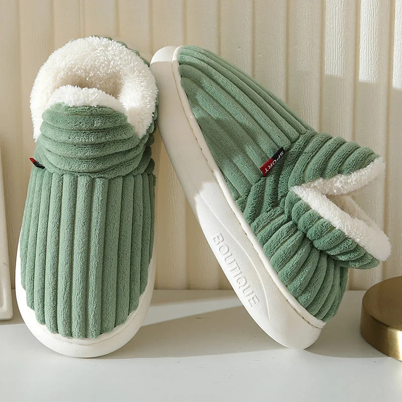 Ribbed Lined Slippers