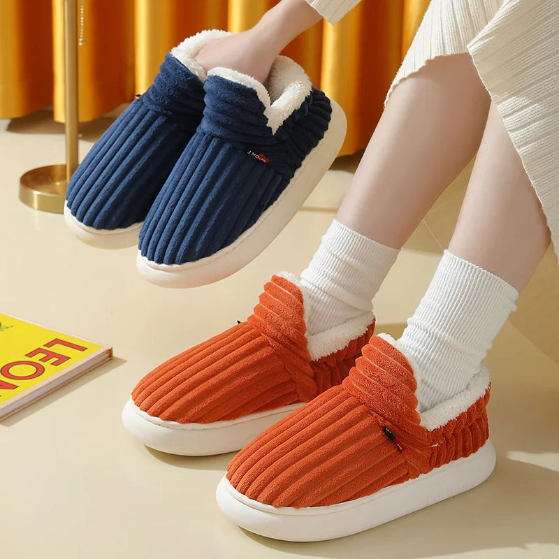 Ribbed Lined Slippers