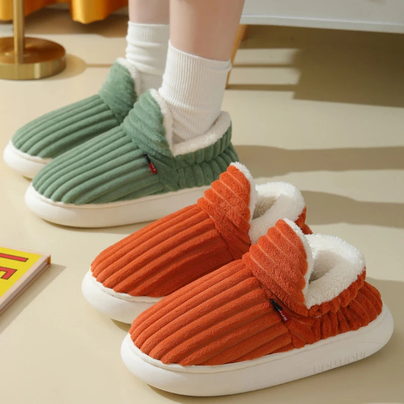 Ribbed Lined Slippers