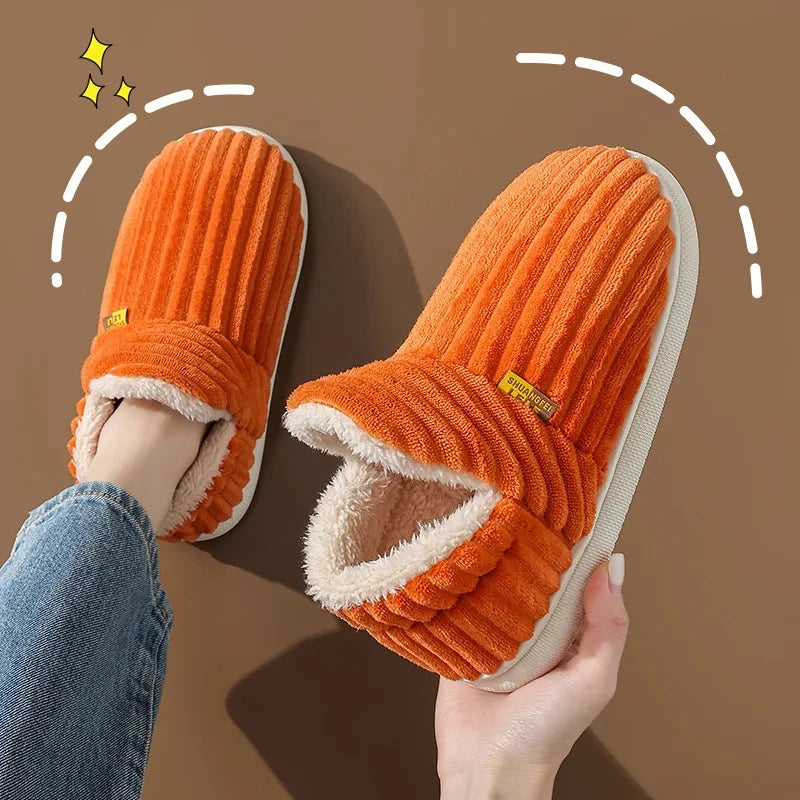 Ribbed Lined Slippers