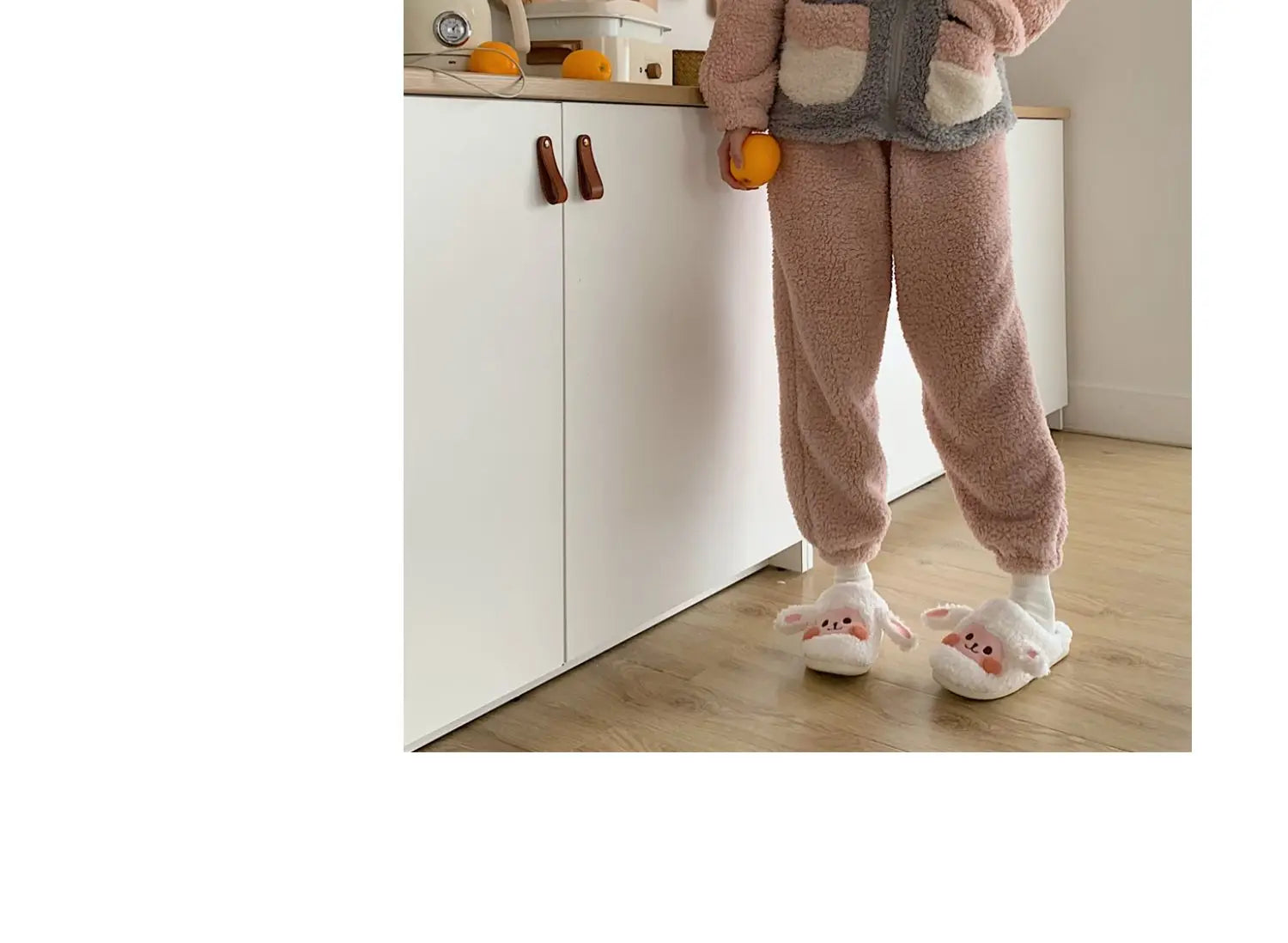 Comwarm Cute Dog Short Plush Slippers For Women 2023 Winter Warm Furry Cotton Shoes Couples Home Indoor Bedroom Cozy Slippers