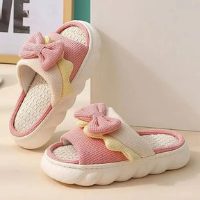 2025Fashion Corduroy Cross band Open Toe Home Slippers Women Autumn Winter Warm Plush Slides ladies Bedroom Soft Sole Slippers