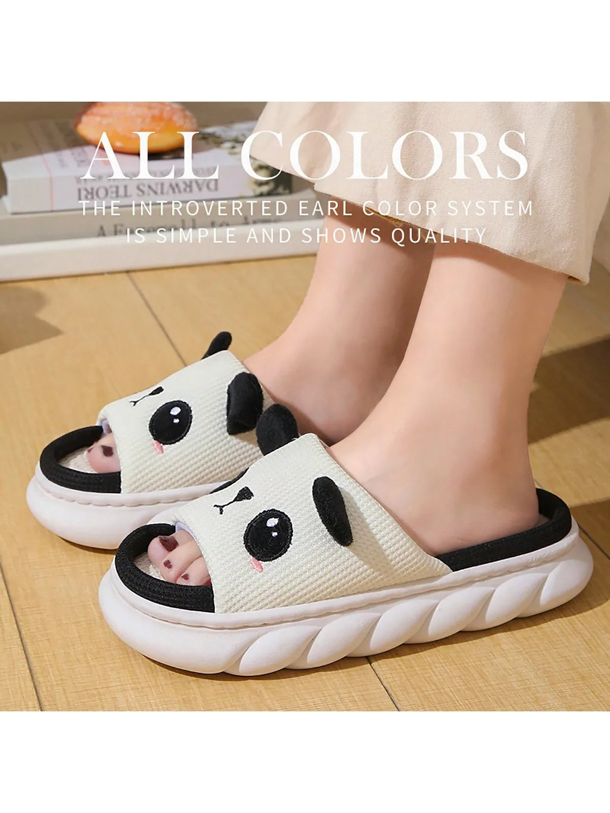 2024 Cute Cartoon Cow Linen Slippers Universal Indoor Home Four Seasons Non-slip Cotton Linen Sandals