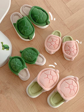 Cute Turtle Warm Plush Home Slippers